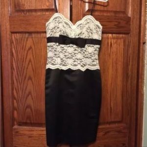 Vintage Betsy Johnson black tuxedo dress